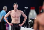 17 February 2024; Daniel Wiffen of Ireland after competing in the Men's 1500m freestyle heats during day seven of the World Aquatics Championships 2024 at the Aspire Dome in Doha, Qatar. Photo by Ian MacNicol/Sportsfile