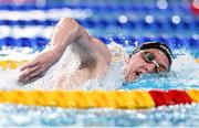 17 February 2024; Daniel Wiffen of Ireland competes in the Men's 1500m freestyle heats during day seven of the World Aquatics Championships 2024 at the Aspire Dome in Doha, Qatar. Photo by Ian MacNicol/Sportsfile