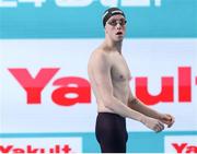 17 February 2024; Daniel Wiffen of Ireland before competing in the Men's 1500m freestyle heats during day seven of the World Aquatics Championships 2024 at the Aspire Dome in Doha, Qatar. Photo by Ian MacNicol/Sportsfile