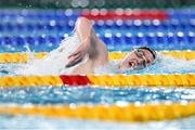 17 February 2024; Daniel Wiffen of Ireland competes in the Men's 1500m freestyle heats during day seven of the World Aquatics Championships 2024 at the Aspire Dome in Doha, Qatar. Photo by Ian MacNicol/Sportsfile