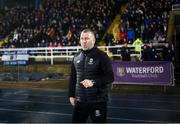 16 February 2024; Waterford assistant manager Alan Reynolds before the SSE Airtricity Men's Premier Division match between Waterford and Shelbourne at the Regional Sports Centre in Waterford. Photo by Harry Murphy/Sportsfile