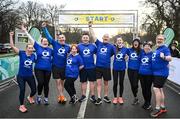 17 February 2024; From left, RTE Presenter Kathryn Thomas, Edel O'Malley, Karl Henry, Michelle Rogan, Darragh Fitzgerald, Noel O'Connell, Sophie Pratt, Dr Sumi Dunne, Anne Cushen and Dr Eddie Murphy before the Operation Transformation 5K at Phoenix Park in Dublin. Photo by David Fitzgerald/Sportsfile