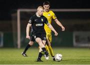 16 February 2024; Aaron Connolly of Athlone Town in action against Darragh Levingston of Wexford during the SSE Airtricity Men's First Division match between Athlone Town and Wexford at Athlone Town Stadium in Westmeath. Photo by Michael P Ryan/Sportsfile