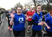 17 February 2024; Edel O'Malley, left, and Sophie Pratt during the Operation Transformation 5K at Phoenix Park in Dublin. Photo by David Fitzgerald/Sportsfile