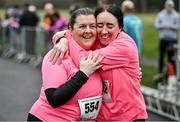 17 February 2024; Lori Langella, left, and Georgia Landers after the Operation Transformation 5K at Phoenix Park in Dublin. Photo by David Fitzgerald/Sportsfile