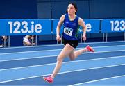 17 February 2024; Aimee Ryan of Celtic DCH AC, Dublin, competing in the senior women's 400m during day one of the 123.ie National Senior Indoor Championships at the Sport Ireland National Indoor Arena in Dublin. Photo by Tyler Miller/Sportsfile