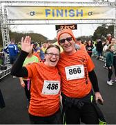 17 February 2024; Natalie Judge, left, and Paul Power after the Operation Transformation 5K at Phoenix Park in Dublin. Photo by David Fitzgerald/Sportsfile