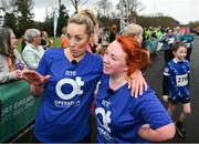 17 February 2024; RTE Presenter Kathryn Thomas and Michelle Rogan after the Operation Transformation 5K at Phoenix Park in Dublin. Photo by David Fitzgerald/Sportsfile