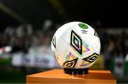 16 February 2024; A general view of an official match ball before the SSE Airtricity Men's First Division match between Cork City and Kerry FC at Turner's Cross in Cork. Photo by Brendan Moran/Sportsfile