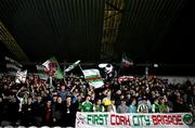 16 February 2024; Cork City supporters during the SSE Airtricity Men's First Division match between Cork City and Kerry FC at Turner's Cross in Cork. Photo by Brendan Moran/Sportsfile