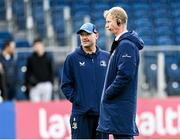 17 February 2024; Leinster head coach Leo Cullen and senior coach Jacques Nienaber before the United Rugby Championship match between Leinster and Benetton at the RDS Arena in Dublin. Photo by Harry Murphy/Sportsfile