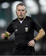 16 February 2024; Referee Ray Matthews during the SSE Airtricity Men's First Division match between Treaty United and Cobh Ramblers at Markets Field in Limerick. Photo by Tom Beary/Sportsfile