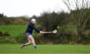 17 February 2024; MICL goalkeeper Jason Gillane scores a point from a free during the Electric Ireland Higher Education GAA Fitzgibbon Cup final match between University of Limerick and Mary Immaculate College at Tom Healy Park in Abbeydorney, Kerry. Photo by Brendan Moran/Sportsfile