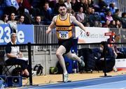 17 February 2024; Colin Doyle of Leevale AC, Cork, competing in the senior men's 200m competes in the during day one of the 123.ie National Senior Indoor Championships at the Sport Ireland National Indoor Arena in Dublin. Photo by Tyler Miller/Sportsfile