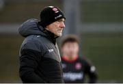 17 February 2024; Derry manager Mickey Harte during the Allianz Football League Division 1 match between Derry and Monaghan at Celtic Park in Derry. Photo by Ramsey Cardy/Sportsfile