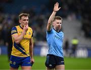 17 February 2024; Enda Smith of Roscommon and Seán Bugler of Dublin after the Allianz Football League Division 1 match between Dublin and Roscommon at Croke Park in Dublin. Photo by Ray McManus/Sportsfile