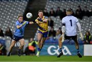 17 February 2024; Conor Cox of Roscommon in action against Cian Murphy of Dublin during the Allianz Football League Division 1 match between Dublin and Roscommon at Croke Park in Dublin. Photo by Stephen Marken/Sportsfile