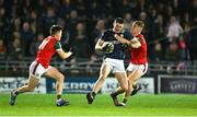 17 February 2024; Diarmuid O'Connor of Kerry in action against Fergal Boland an Jack Carney of Mayo during the Allianz Football League Division 1 match between Kerry and Mayo at Austin Stack Park in Tralee, Kerry. Photo by Brendan Moran/Sportsfile