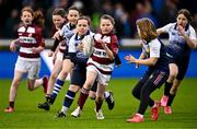 17 February 2024; Action between Tullow and Edenderry during the Bank of Ireland Half-Time Minis at the United Rugby Championship match between Leinster and Benetton at RDS Arena in Dublin. Photo by Ben McShane/Sportsfile