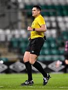 16 February 2024; Referee Rob Hennessy during the SSE Airtricity Men's Premier Division match between Shamrock Rovers and Dundalk at Tallaght Stadium in Dublin. Photo by Ben McShane/Sportsfile