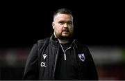 17 February 2024; Longford Town sports therapist Cian Lennon before the SSE Airtricity Men's First Division match between Longford Town and Finn Harps at Bishopsgate in Longford. Photo by Stephen McCarthy/Sportsfile