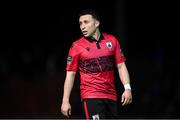 17 February 2024; Chris Lyons of Longford Town during the SSE Airtricity Men's First Division match between Longford Town and Finn Harps at Bishopsgate in Longford. Photo by Stephen McCarthy/Sportsfile