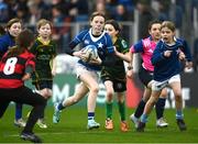 17 February 2024; Action between St Mary's College and Railway Union and Tullamore during the Bank of Ireland Half-Time Minis at the United Rugby Championship match between Leinster and Benetton at RDS Arena in Dublin. Photo by Harry Murphy/Sportsfile