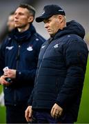 17 February 2024; Dublin manager Dessie Farrell, with Darren Daly, selector,to his right, during the Allianz Football League Division 1 match between Dublin and Roscommon at Croke Park in Dublin. Photo by Ray McManus/Sportsfile