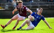 18 February 2024; Liam O'Neill of Wicklow is tackled by Jonathan Lynam of Westmeath during the Allianz Football League Division 3 match between Wicklow and Westmeath at Echelon Park in Aughrim, Wicklow. Photo by Ray McManus/Sportsfile