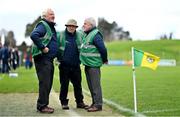 18 February 2024; Stewards, from left, Christo Shankey, Sean Fox and Michael Ball in conversation before the Allianz Football League Division 2 match between Meath and Louth at Páirc Tailteann in Navan, Meath. Photo by Ben McShane/Sportsfile