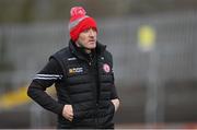 18 February 2024; Tyrone joint-manager Brian Dooher during the Allianz Football League Division 1 match between Tyrone and Galway at O'Neills Healy Park in Omagh, Tyrone. Photo by Ramsey Cardy/Sportsfile