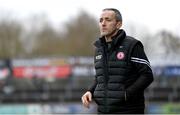 18 February 2024; Tyrone joint-manager Brian Dooher during the Allianz Football League Division 1 match between Tyrone and Galway at O'Neills Healy Park in Omagh, Tyrone. Photo by Ramsey Cardy/Sportsfile