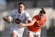 18 February 2024; Ben McCormack of Kildare in action against Greg McCabe of Armagh during the Allianz Football League Division 2 match between Kildare and Armagh at Netwatch Cullen Park in Carlow. Photo by Piaras Ó Mídheach/Sportsfile