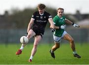 18 February 2024; Pat Spillane of Sligo scores a point during the Allianz Football League Division 3 match between Limerick and Sligo at Mick Neville Park in Rathkeale, Limerick. Photo by Tom Beary/Sportsfile