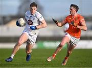 18 February 2024; Darragh Kirwan of Kildare gets away from Connaire Mackin of Armagh during the Allianz Football League Division 2 match between Kildare and Armagh at Netwatch Cullen Park in Carlow. Photo by Piaras Ó Mídheach/Sportsfile