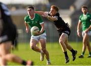 18 February 2024; Paul Maher of Limerick is tackled by Sean Carrabine of Sligo during the Allianz Football League Division 3 match between Limerick and Sligo at Mick Neville Park in Rathkeale, Limerick. Photo by Tom Beary/Sportsfile