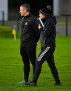 18 February 2024; Westmeath manager Dessie Dolan, left, and selector Jason Sherlock before the Allianz Football League Division 3 match between Wicklow and Westmeath at Echelon Park in Aughrim, Wicklow. Photo by Ray McManus/Sportsfile