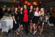 17 February 2024; Pictured at the Learn to Lead LGFA Female Leadership Programme graduation ceremony at The Bonnington Hotel in Dublin was, from left, Orla McHale, Claire Flanagan, Ella Nic an tSionnaigh, Emma Dunne, Janey McCauley and Amanda Leahy. Learn to Lead programme was devised to develop the next generation of leaders within Ladies Gaelic Football. Photo by Matt Browne/Sportsfile