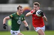 18 February 2024; Anthony Matthews of Louth and Shane Walsh of Meath during the Allianz Football League Division 2 match between Meath and Louth at Páirc Tailteann in Navan, Meath. Photo by Ben McShane/Sportsfile