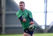 20 February 2024; Ciarán Frawley during Ireland rugby squad training at the IRFU High Performance Centre at the Sport Ireland Campus in Dublin. Photo by Harry Murphy/Sportsfile