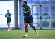 20 February 2024; Bundee Aki during Ireland rugby squad training at the IRFU High Performance Centre at the Sport Ireland Campus in Dublin. Photo by Harry Murphy/Sportsfile