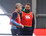 20 February 2024; Defence coach Simon Easterby and head coach Andy Farrell during Ireland rugby squad training at the IRFU High Performance Centre at the Sport Ireland Campus in Dublin. Photo by Harry Murphy/Sportsfile