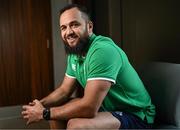 20 February 2024; Jamison Gibson-Park sits for a portrait during an Ireland rugby media conference at the Sport Ireland Campus Conference Centre in Dublin. Photo by Harry Murphy/Sportsfile