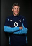 20 February 2024; Defence coach Simon Easterby stands for a portrait during an Ireland rugby media conference at the Sport Ireland Campus Conference Centre in Dublin. Photo by Harry Murphy/Sportsfile