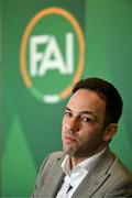 20 February 2024; FAI director of football Marc Canham during a media briefing for the FAI's Football Pathways Plan at Aviva Stadium in Dublin. Photo by Stephen McCarthy/Sportsfile