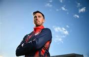 20 February 2024; John O'Sullivan poses for a portrait during a Shelbourne media conference at Tolka Park in Dublin. Photo by Ramsey Cardy/Sportsfile