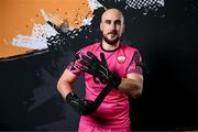 19 February 2024; Goalkeeper Corey Chambers poses for a portrait during a Treaty United squad portraits session at TUS in Limerick. Photo by Stephen McCarthy/Sportsfile