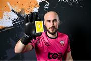 19 February 2024; Goalkeeper Corey Chambers poses for a portrait during a Treaty United squad portraits session at TUS in Limerick. Photo by Stephen McCarthy/Sportsfile