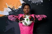 19 February 2024; Goalkeeper Michael Dike poses for a portrait during a Treaty United squad portraits session at TUS in Limerick. Photo by Stephen McCarthy/Sportsfile