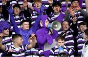 21 February 2024; Terenure College supporters before the Bank of Ireland Leinster Schools Senior Cup quarter-final match between Terenure College and St Michael's College at Energia Park in Dublin. Photo by Harry Murphy/Sportsfile